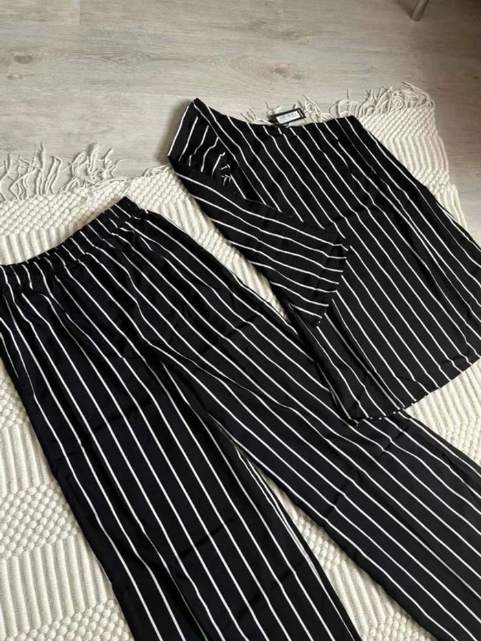 Pantalon wide legs et blouse assortie 38 - photo numéro 7