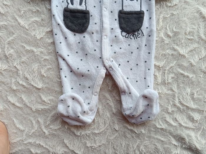 Pyjama grenouillère velours Garçon 0 mois Naissance mouton caché Gémo - photo numéro 4