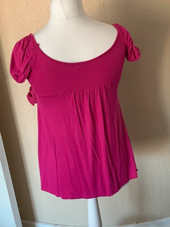 Teeshirt fushia 42 élastique noeud - photo numéro 15