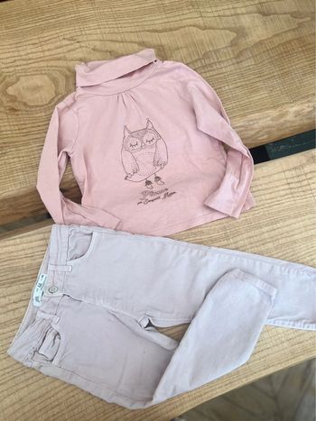 Ensemble 3 ans sergent major Zara jean slim sous pull t-shirt