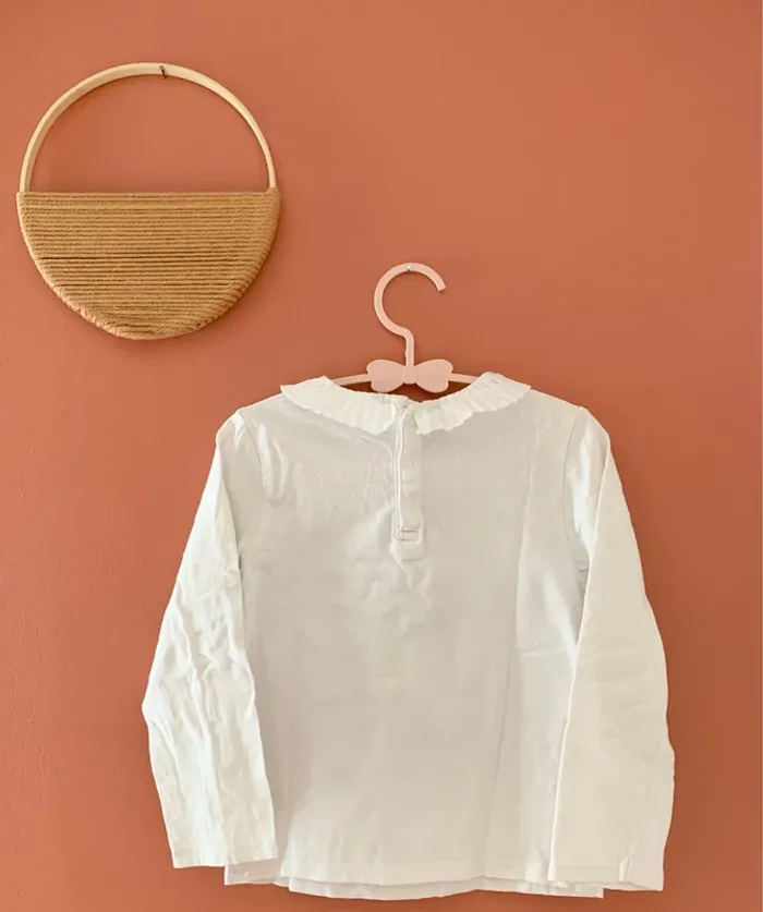 T-shirt fille blanc avec inscription - kiabi - 36 mois - photo numéro 2