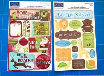 Lot de 2 planches d'autocollants cartonnées Karen Foster Design