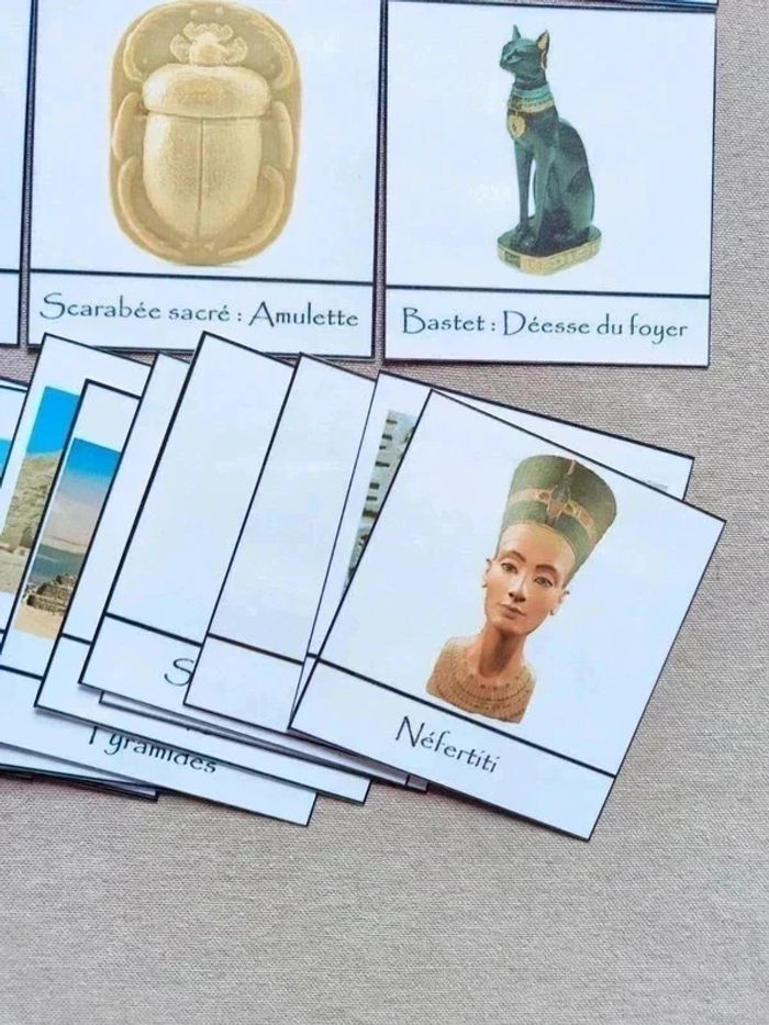 Kit cartes de nomenclature Egypte Antique Montessori - photo numéro 10