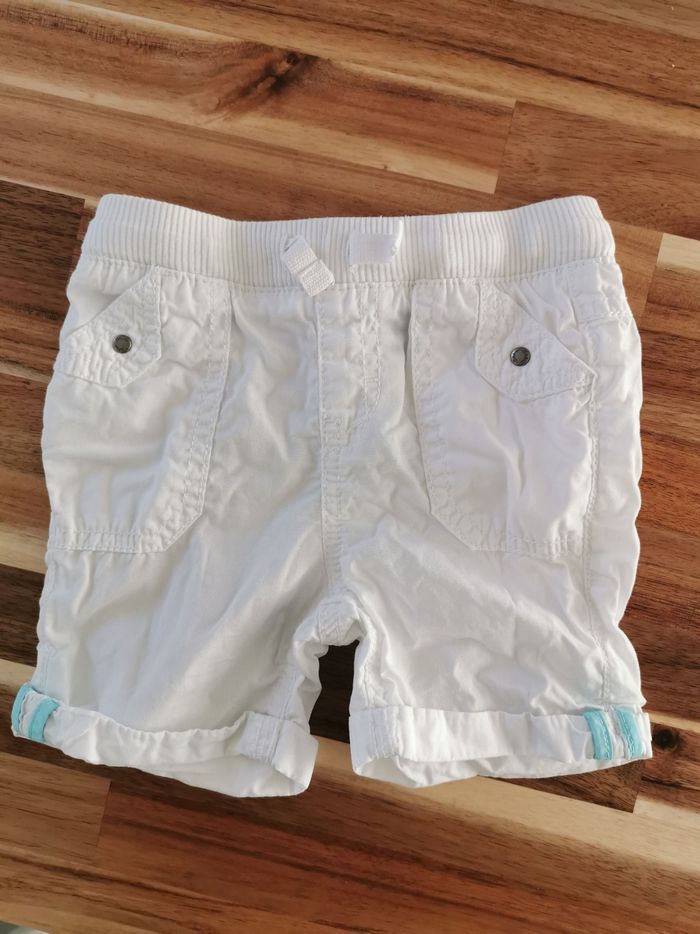 Short blanc toile Kiabi