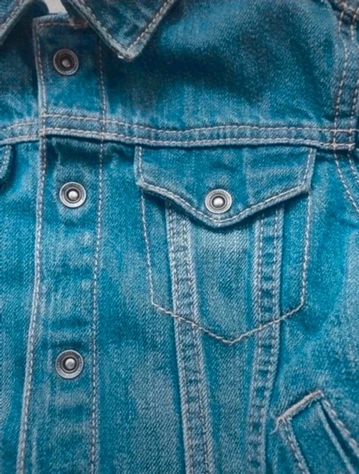 Veste en jean bleu denim Vertbaudet 5 ans - photo numéro 3
