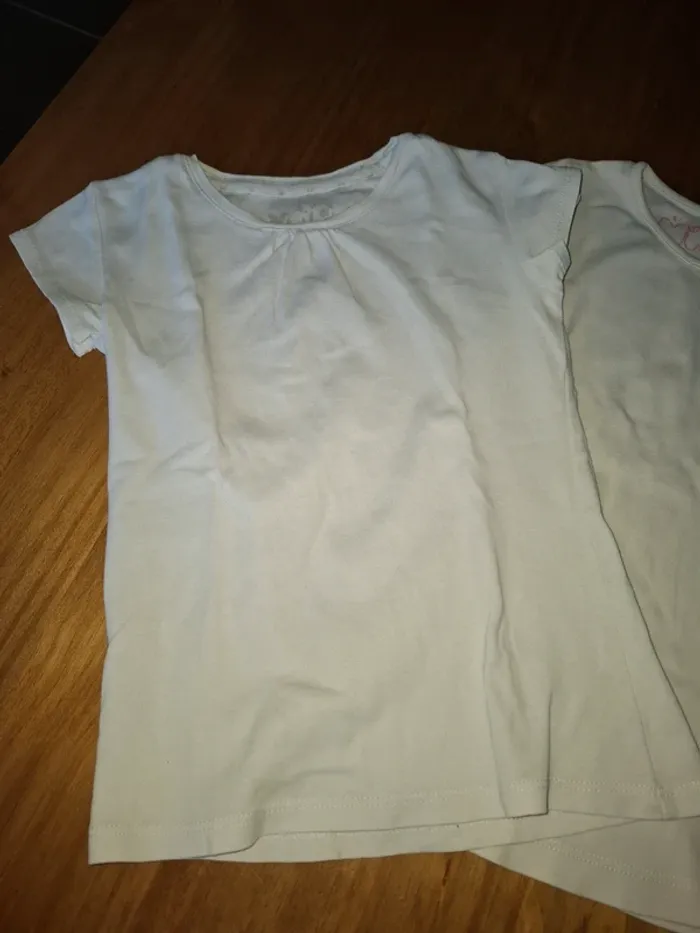 Lot de 2 T-shirt blanc Kiabi 8 ans - photo numéro 2