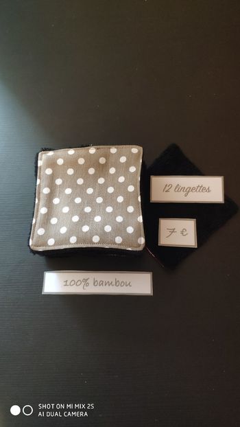 12 lingettes lavables, neuf