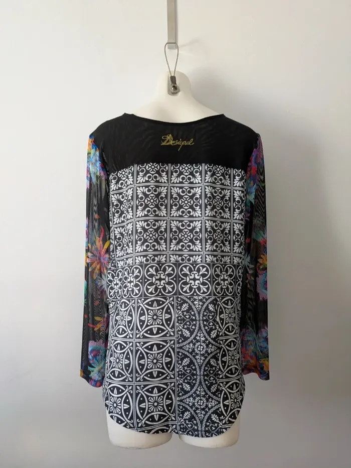 Blouse légère manches longues - Desigual - taille L - photo numéro 4