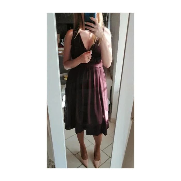 Robe de cérémonie prune T.S H&M TBE 👗 - photo numéro 2