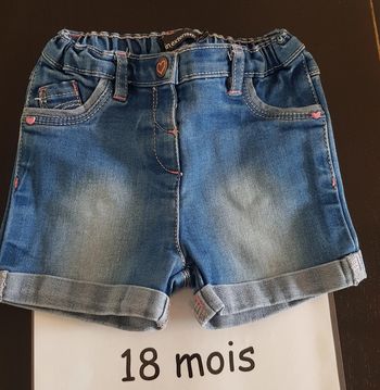 Short en jean 18 mois in extenso