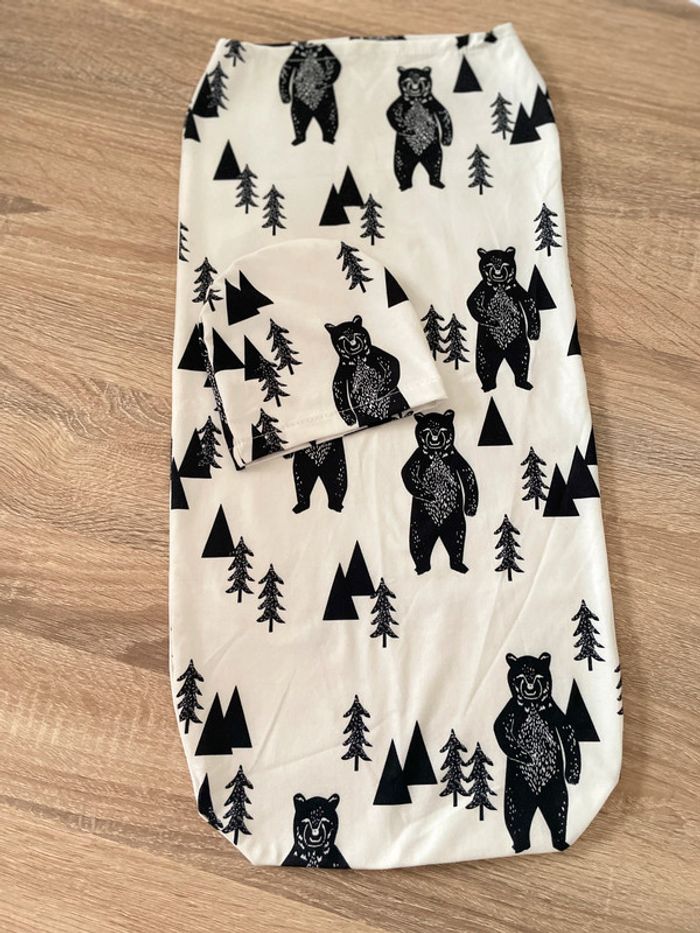 Lot de 2 couvertures / sacs de couchage + bonnet - photo numéro 3