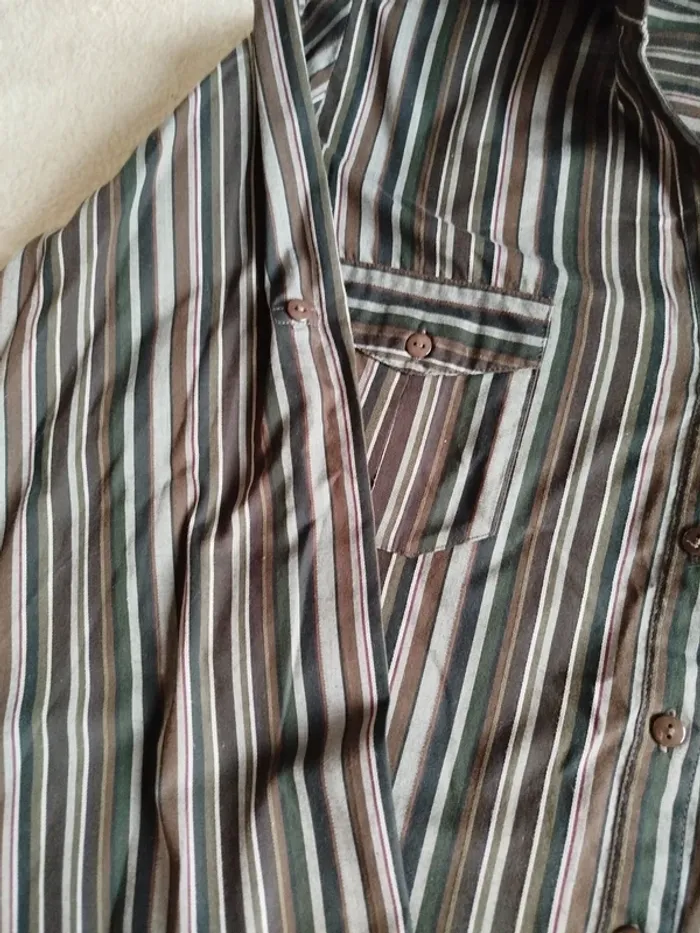 Chemise femme C&A rayée multicolore taille 50/52 - photo numéro 2