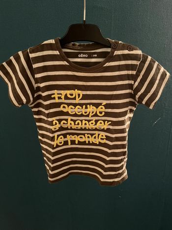 Tres beau tee shirt à courte manche bébé garçon