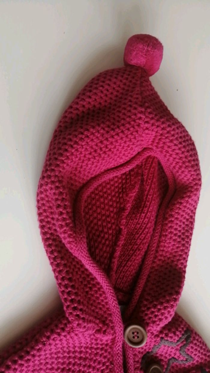 Gilet cape TAO rose - photo numéro 3