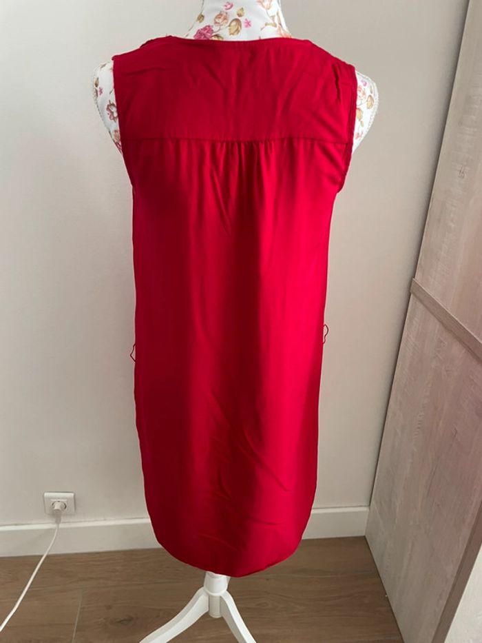 Robe droite rouge fluide - photo numéro 2