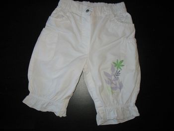 PANTALON BLANC BÉBÉ FILLE "KIABI" - 6 MOIS -  n°02