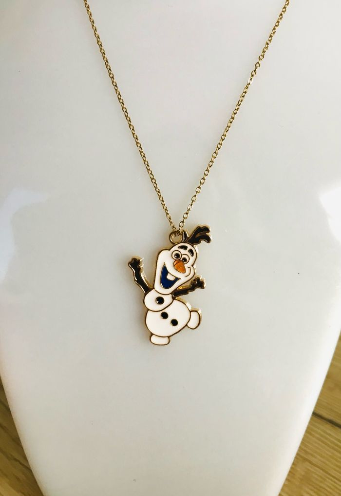 Collier et pendentif Olaf reine des neiges - photo numéro 2