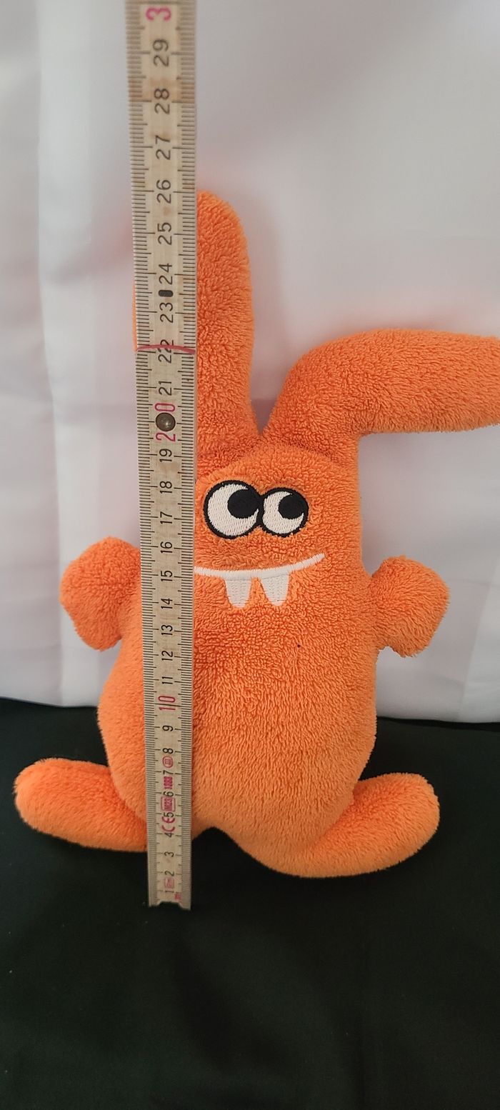 monstre TISSEA FLY peluche doudou orange Gribouille - photo numéro 3