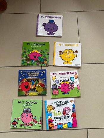 Lot de 7 livres monsieur madame 