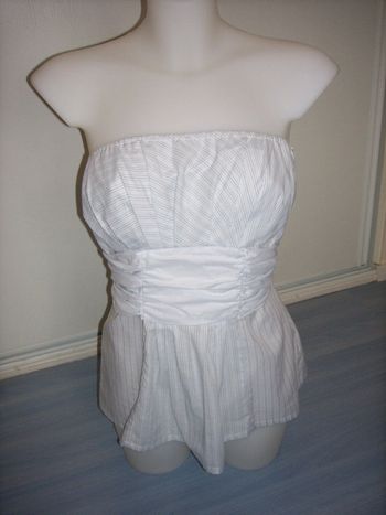 bustier bleu et blanc kookaï taille 40 neuf