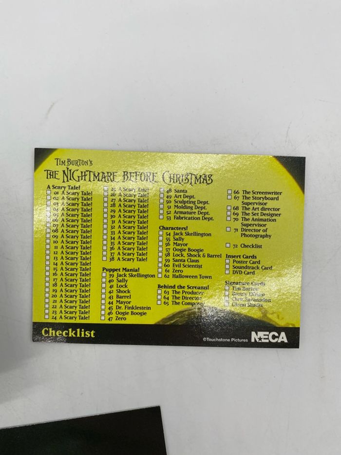 The Nightmare Before Christmas (Neca 2001) complete set 72 cards - photo numéro 2