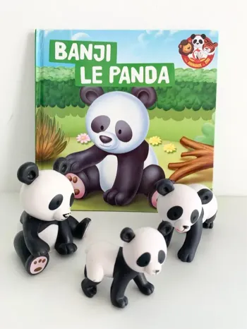 Banji le panda - 📚 livre avec figurine. altaya De agostini. collection “Mes animaux du zoo”