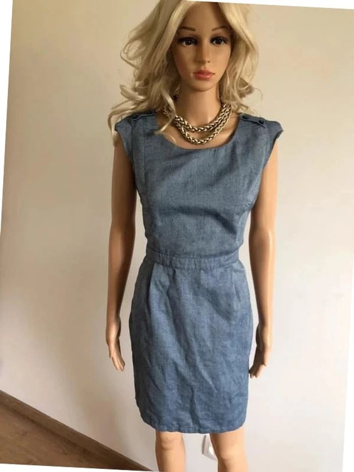 Robe bleue à manches courtes Lola Espeleta taille M jamais portée