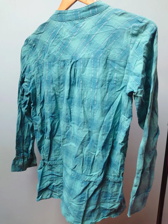 Chemise à paillettes bleu taille 40 - photo numéro 7