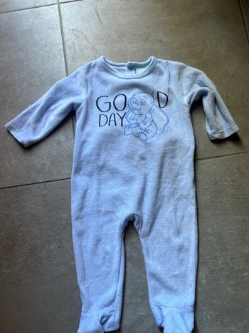 Pyjama velour bébé 12 mois dumbo