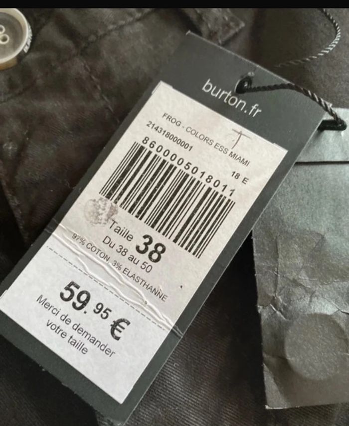 Pantalon Chino de marque Burton taille 38 noir, neuf, valeur 59,90 euros - photo numéro 4