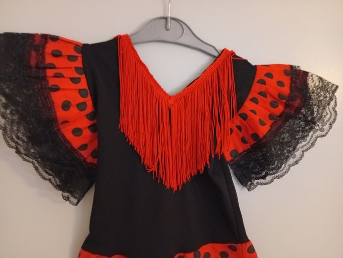 Robe flamenco rouge 5/6ans - photo numéro 2