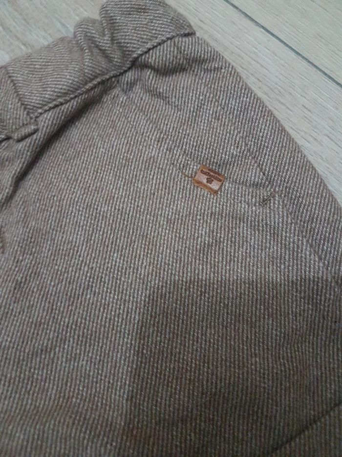 Un short hiver garçon 6/9 mois zara effet laine beige foncé marron clair - photo numéro 2