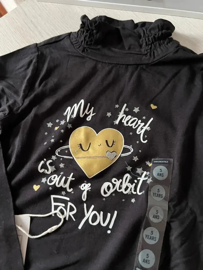 Col roulé sous pull noir orchestra 5 ans - photo numéro 2