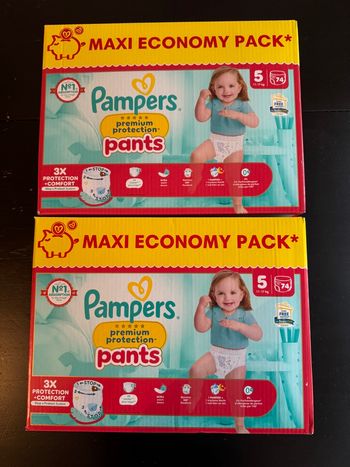 148 couches Pampers premium protection pants taille 5