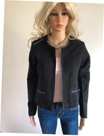 Veste noire et dorée pailletée neuve Le Temps des Cerises taille L (valeur 109€) taille petit