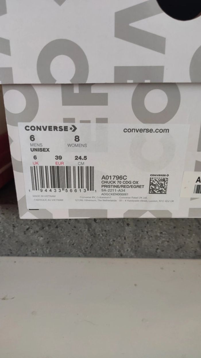 Converse baskets play comme les garçons beige pointure 39 neuves - photo numéro 10