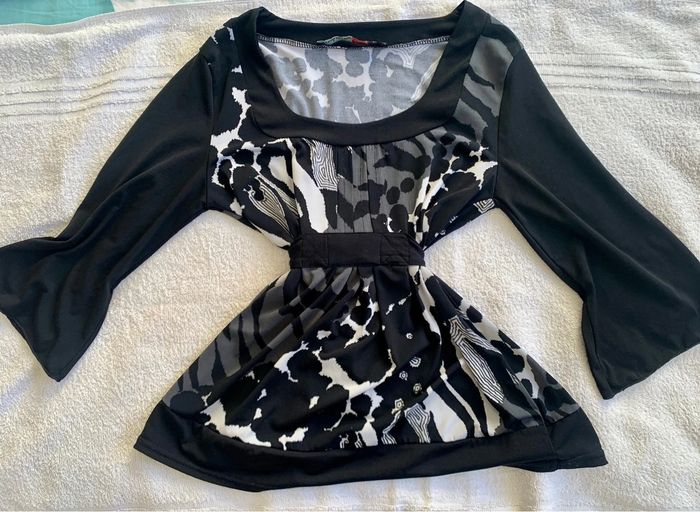 Haut vintage Y2k à motif léopard / cintré - photo numéro 2