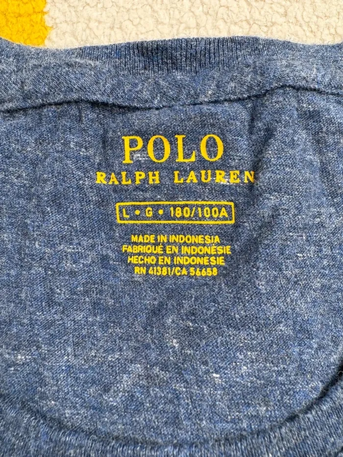 Tee-shirt à manches longues Polo Ralph Lauren | Bleu chiné | Taille L - photo numéro 4