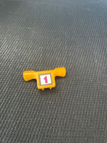 Playmobil carénage bulle jaune numéro 1 moto cross 3044 pièces détachées