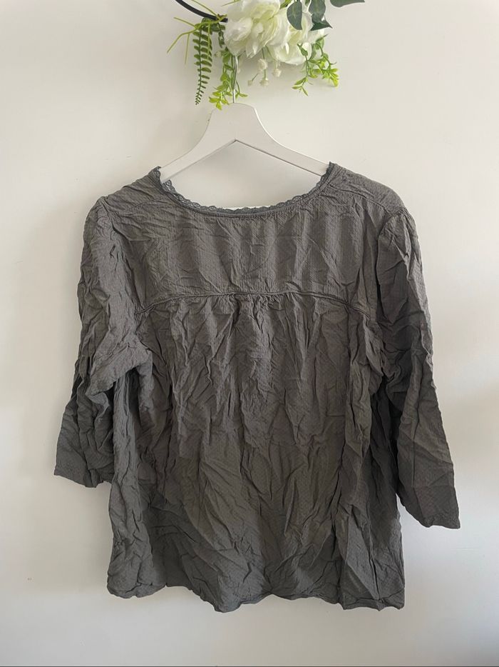 🌸Blouse manches 3/4 grise taille 46 Riu 🌸 - photo numéro 2
