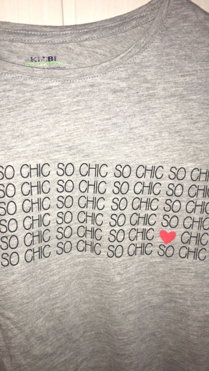 Tee shirt gris kiabi tbe t:12ans - photo numéro 2