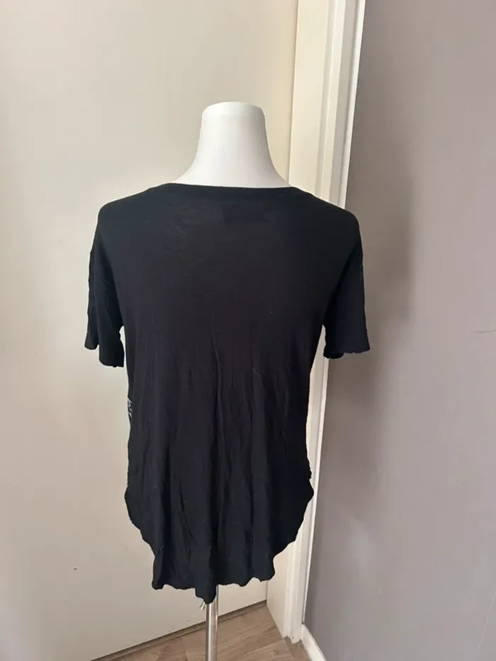 Hollister, T-shirt, noir, imprimé, éléphant, femme, taille XS - photo numéro 3