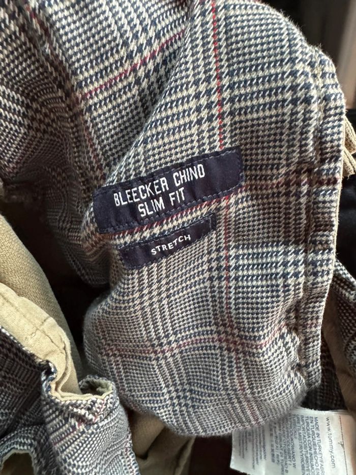 Pantalon chino slim fit Tommy Hilfiger homme bon état vert kaki - photo numéro 4