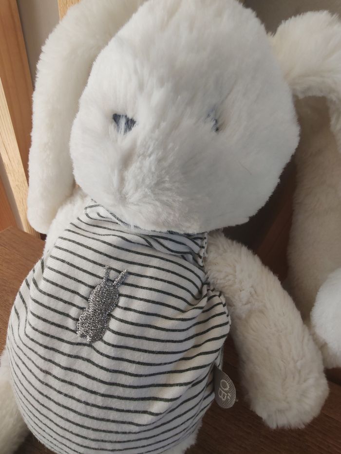 Magnifique lapin obaibi okaidi blanc combinaison rayure - photo numéro 2