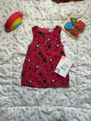 robe sans manches en velours doublé rose à motifs 18 mois  kimbaloo