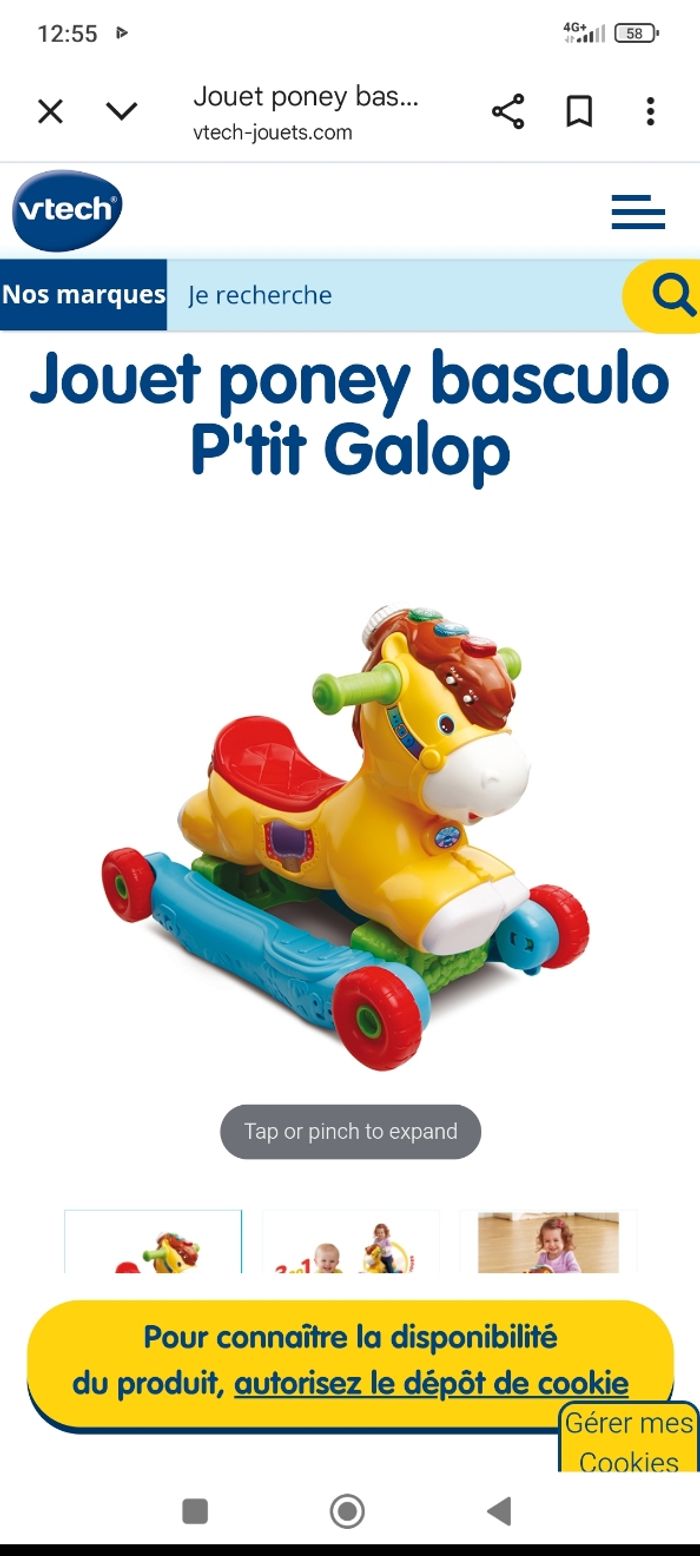 Cheval à bascule vetch et porteur 2en1 - photo numéro 9