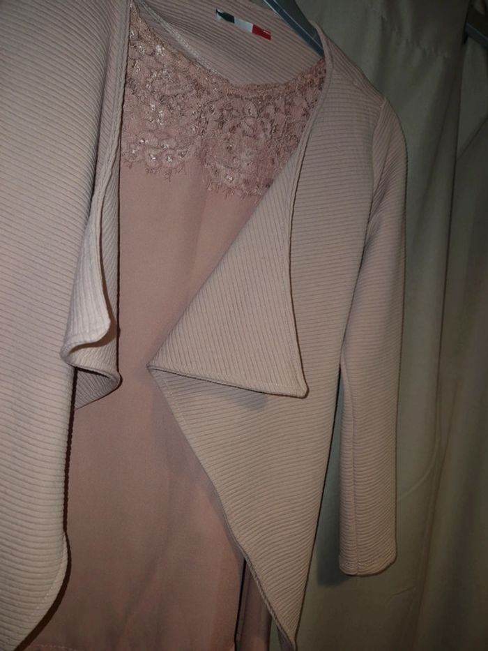 Veste et tunique vieux rose - photo numéro 2