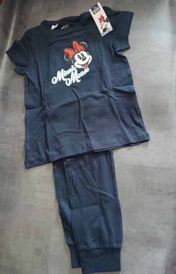 ensemble pyjamas fille en coton minnie disney 110/116 cm 4/6 ans 