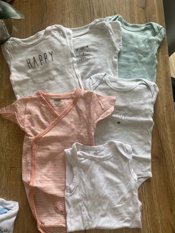 Lot de 6 bodies taille 12 mois