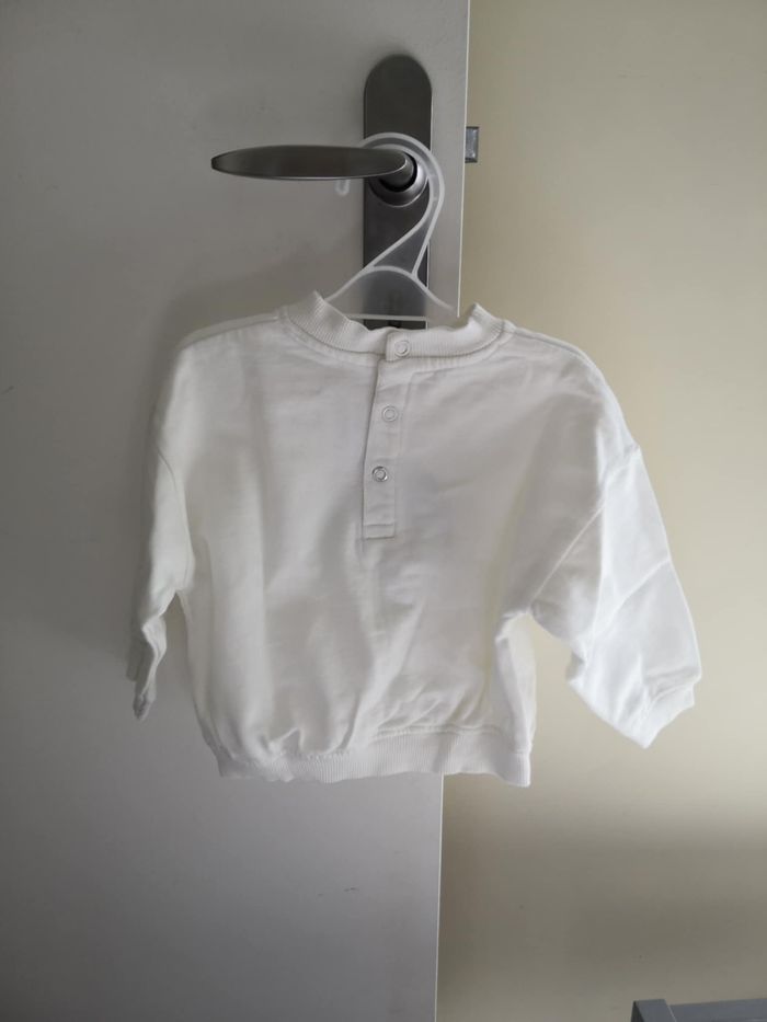 Sweat (Blanc, Monsieur Parfait) 9 mois (69-72 cm) Kiabi - photo numéro 2